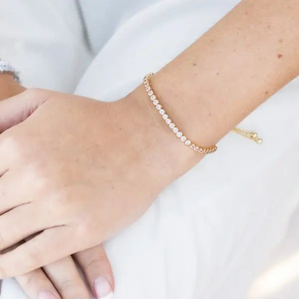 TIVOLI – BRACELET CRISTAUX AJUSTABLE TOGGLE Ivory and co