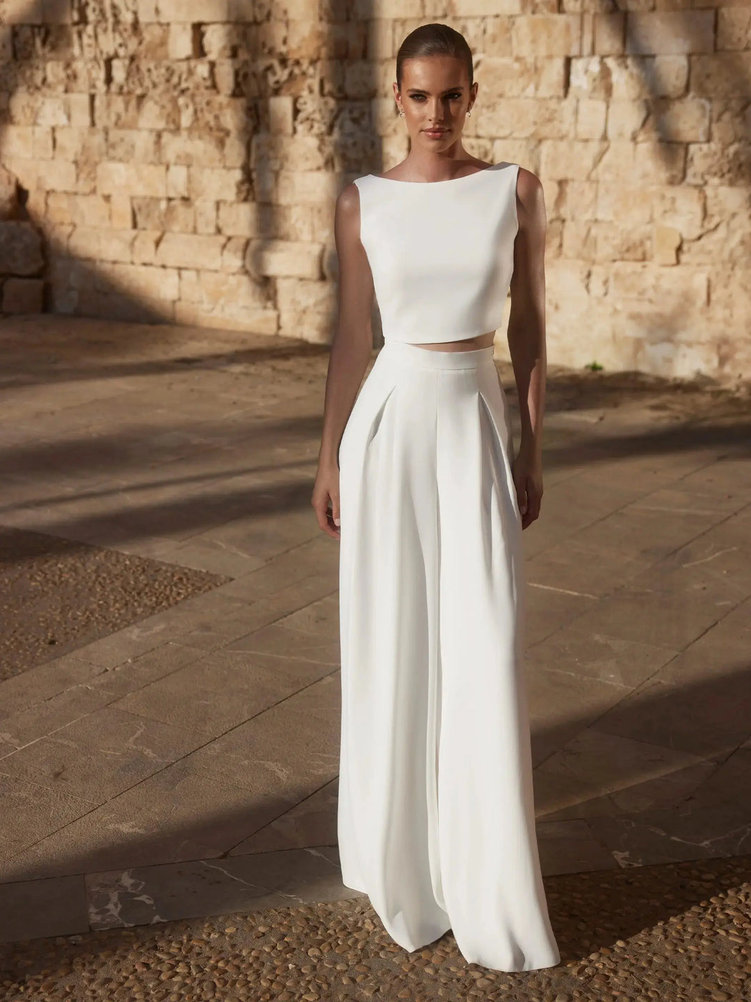 TOP DE MARIÉE EN CRÊPE EXTENSIBLE E470 (Copie) Bianco evento