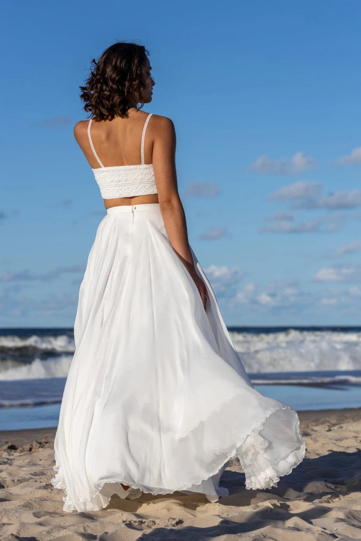 Top de mariée Epifania BK121 dentelle bohème fines bretelles Novias vue 4