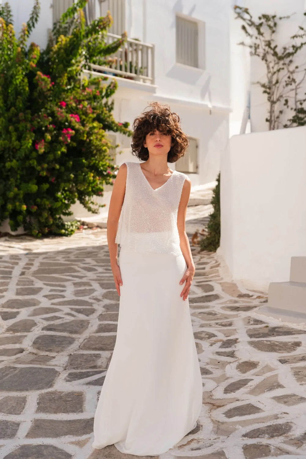 Top de mariée Ilona BK125 tulle perlé réversible Novias vue 2