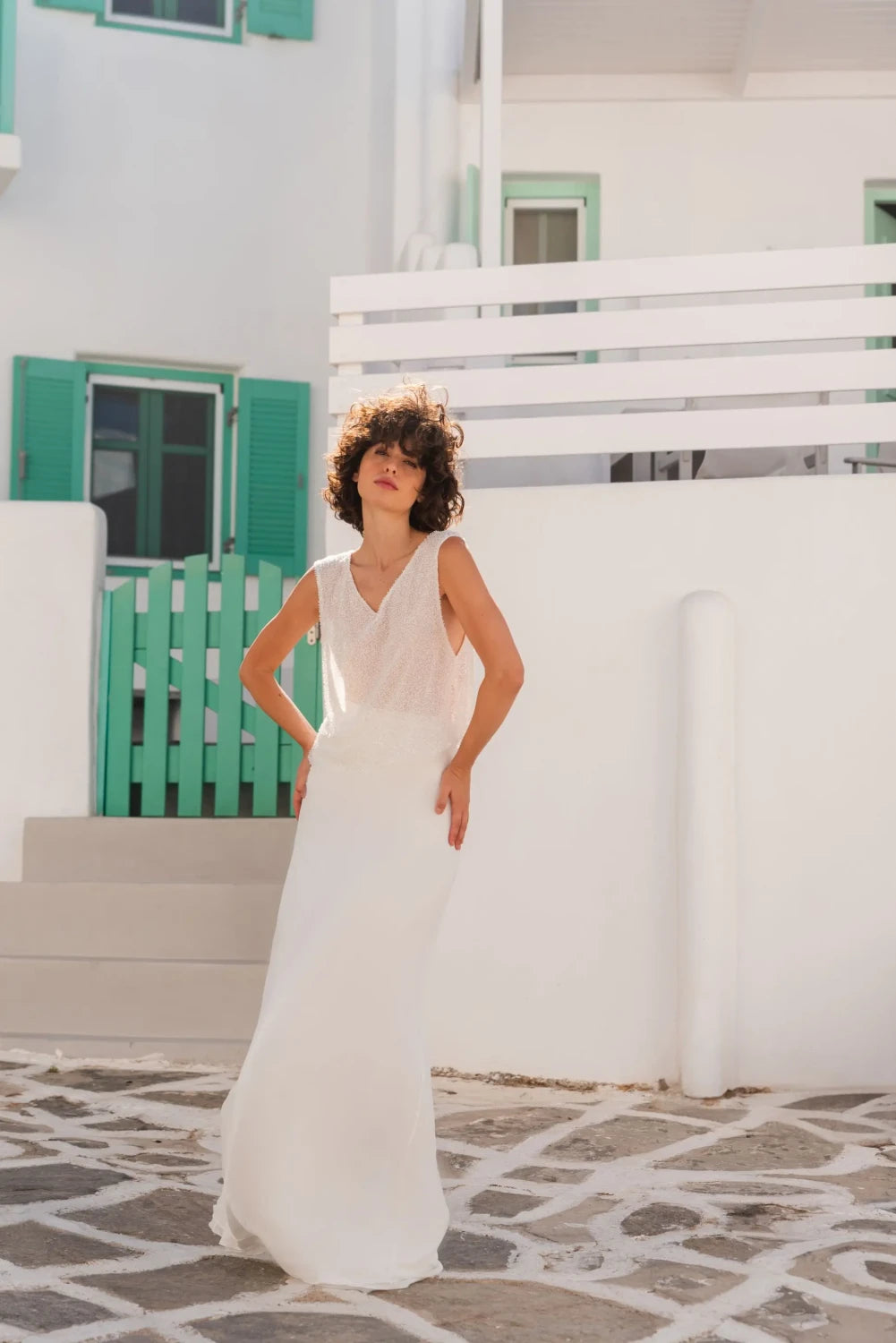Top de mariée Ilona BK125 tulle perlé réversible Novias vue 5
