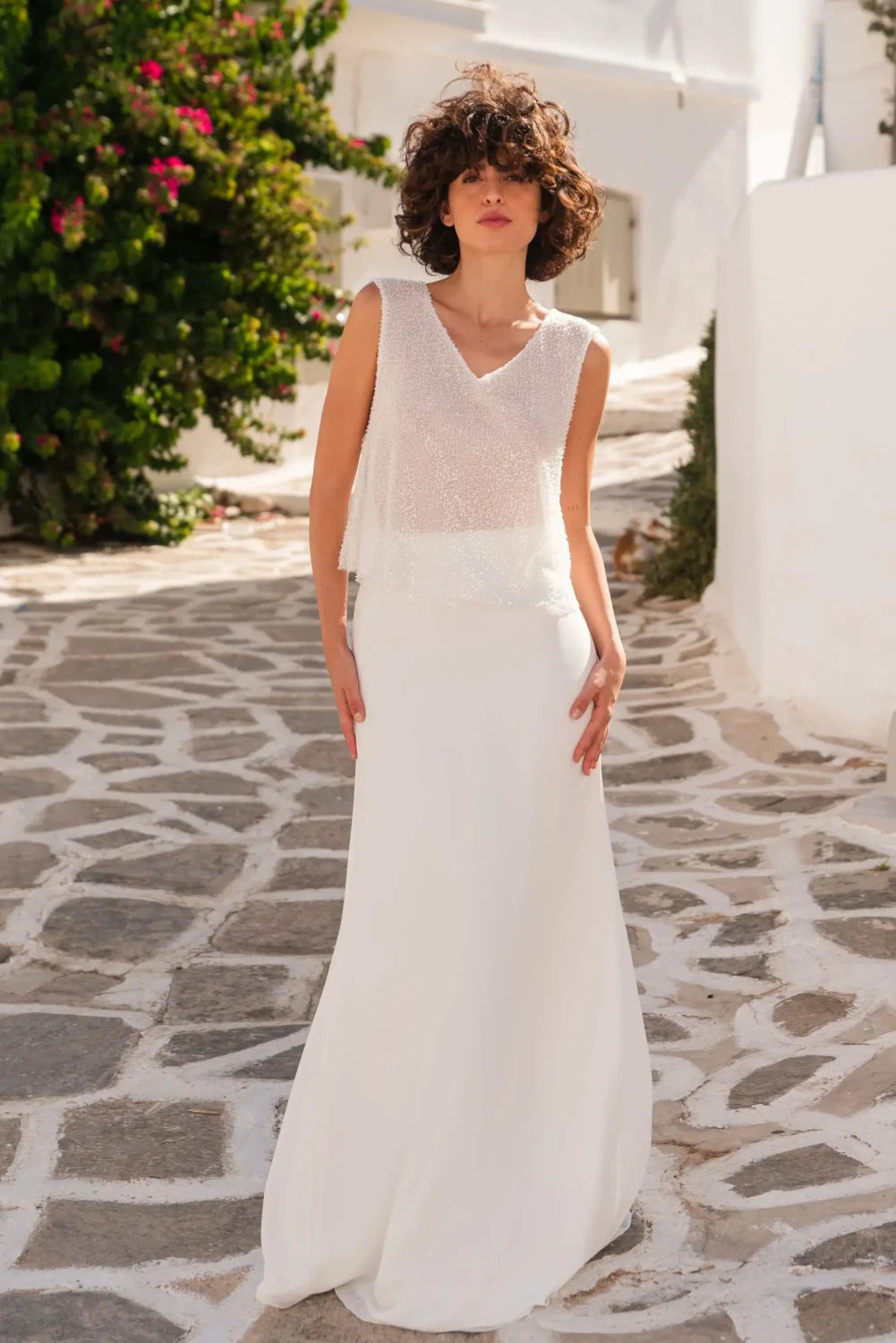 Top de mariée Ilona BK125 tulle perlé réversible Novias vue 6