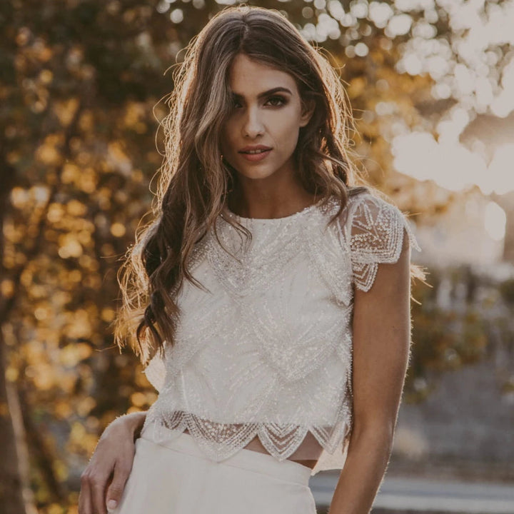 Top de mariée Rafaella BK90 dentelle brillante doublé Novias