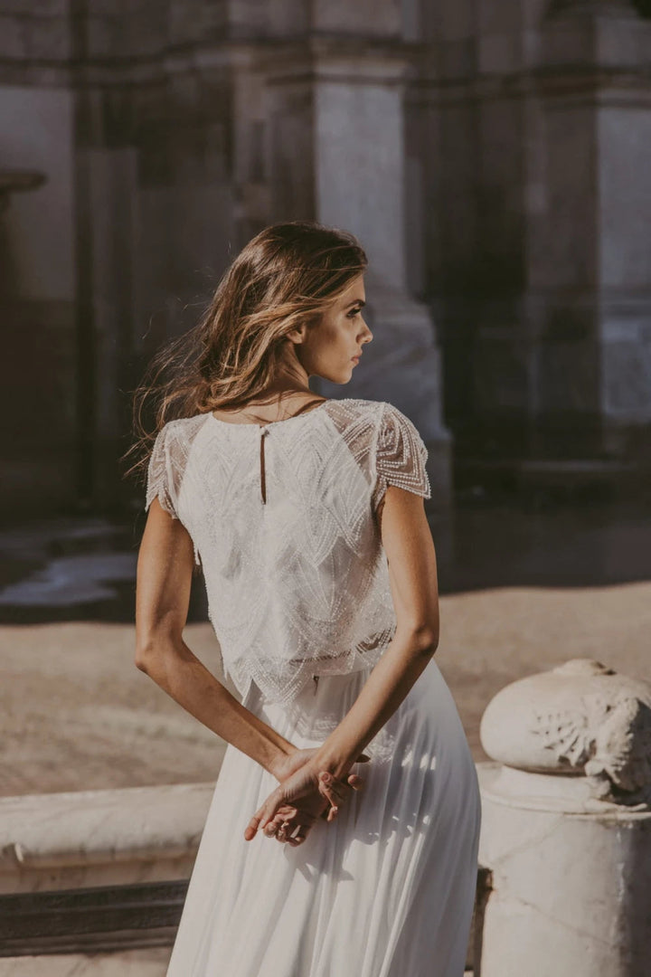 Top de mariée Rafaella BK90 dentelle brillante doublé Novias vue 4