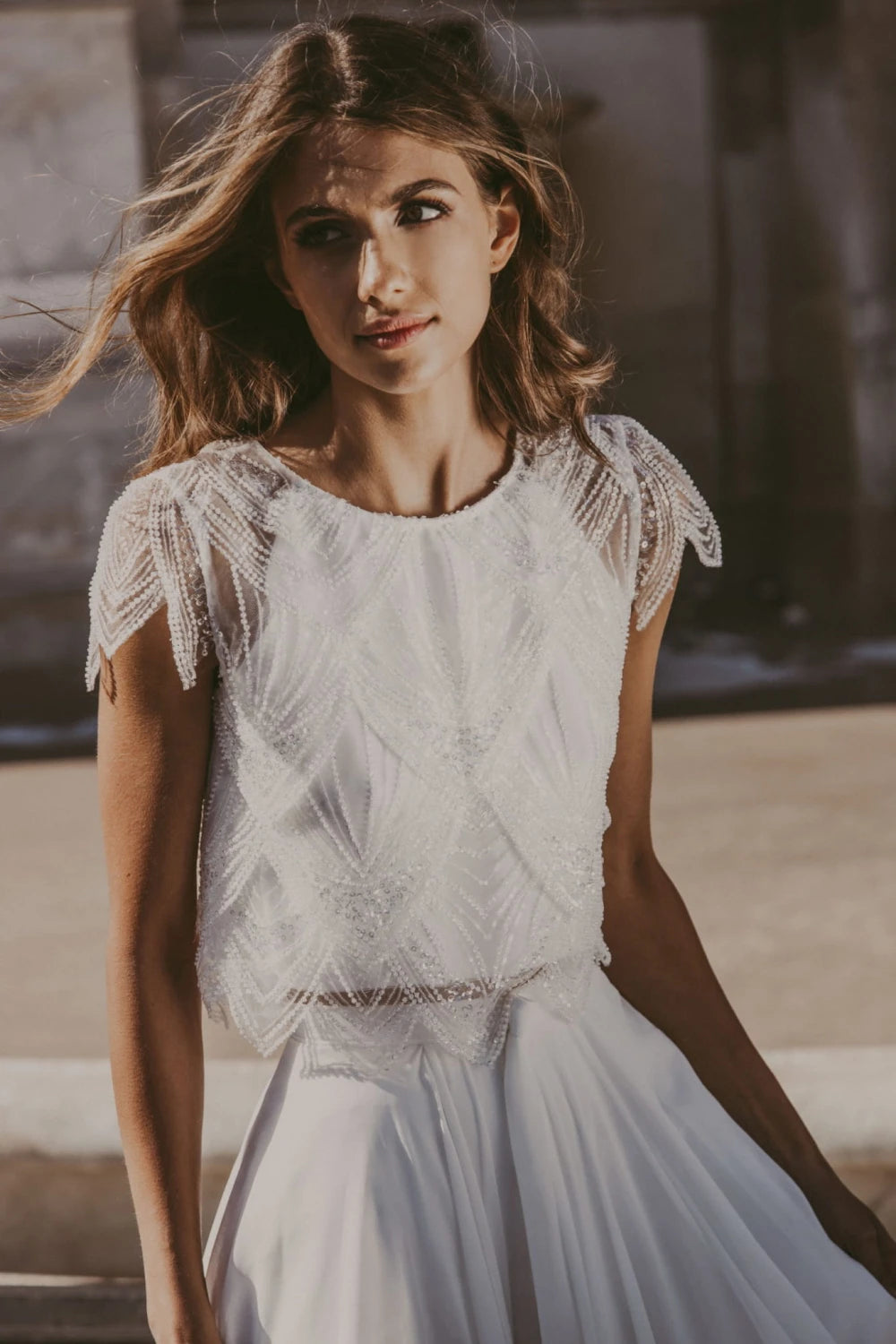 Top de mariée Rafaella BK90 dentelle brillante doublé Novias vue 5