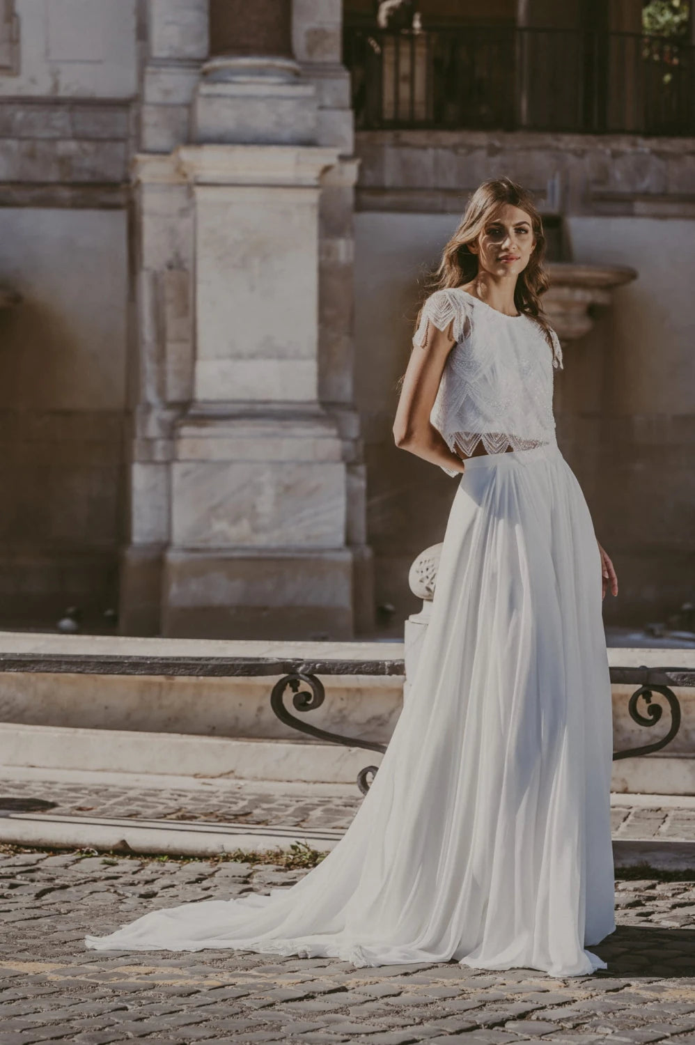Top de mariée Rafaella BK90 dentelle brillante doublé Novias vue 6