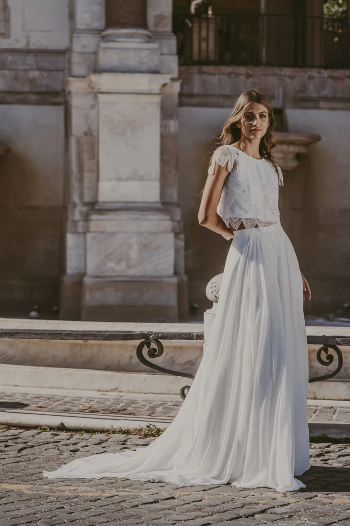 Top de mariée Rafaella BK90 dentelle brillante doublé Novias vue 6