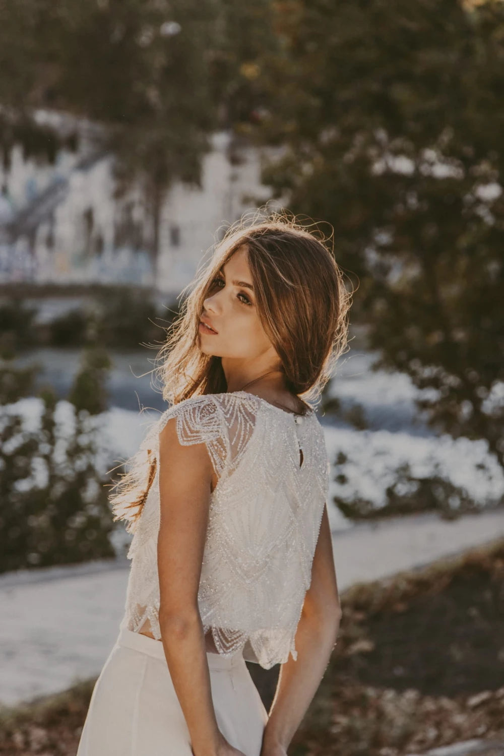 Top de mariée Rafaella BK90 dentelle brillante doublé Novias vue 9