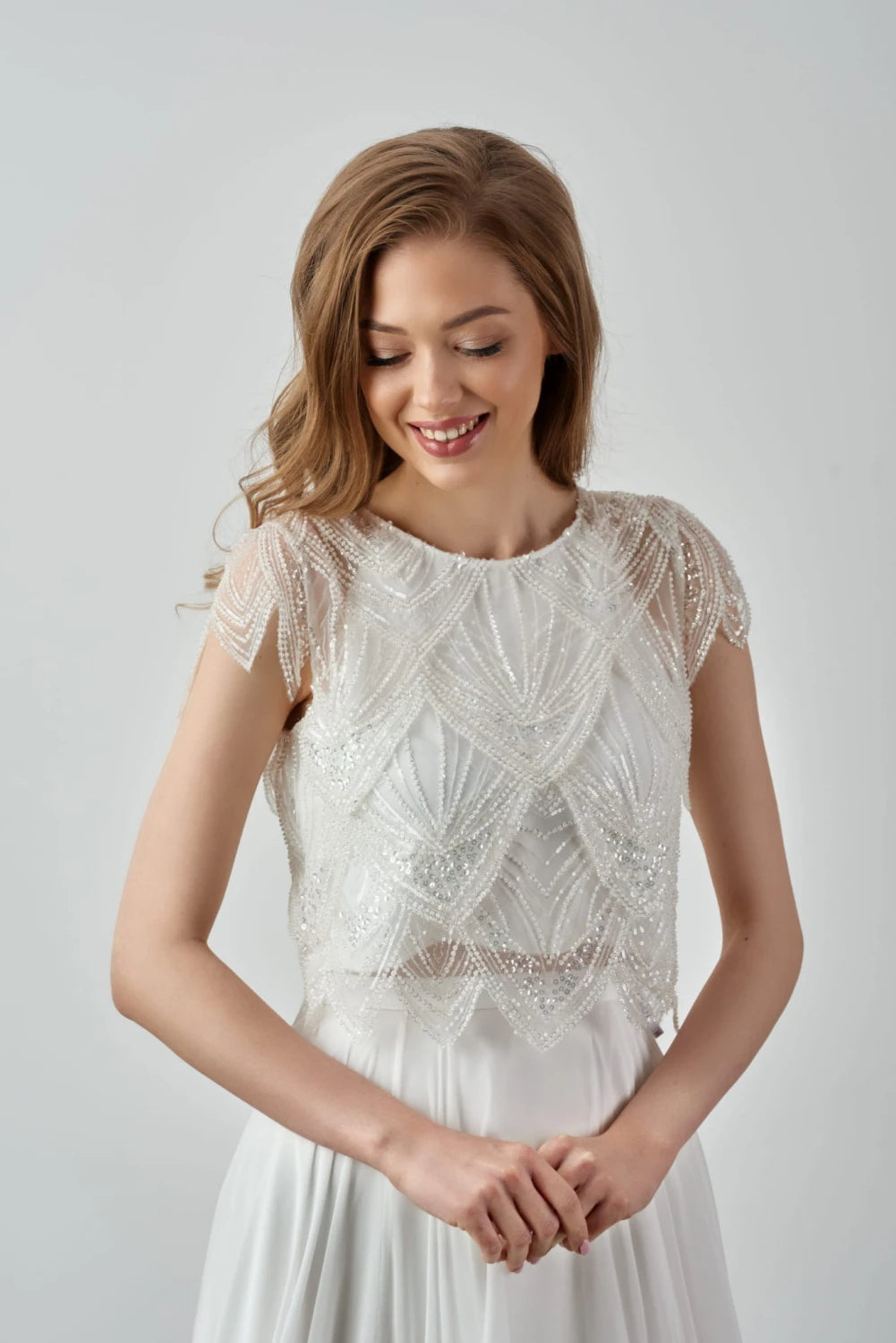 Top de mariée Rafaella BK90 dentelle brillante doublé Novias vue 10