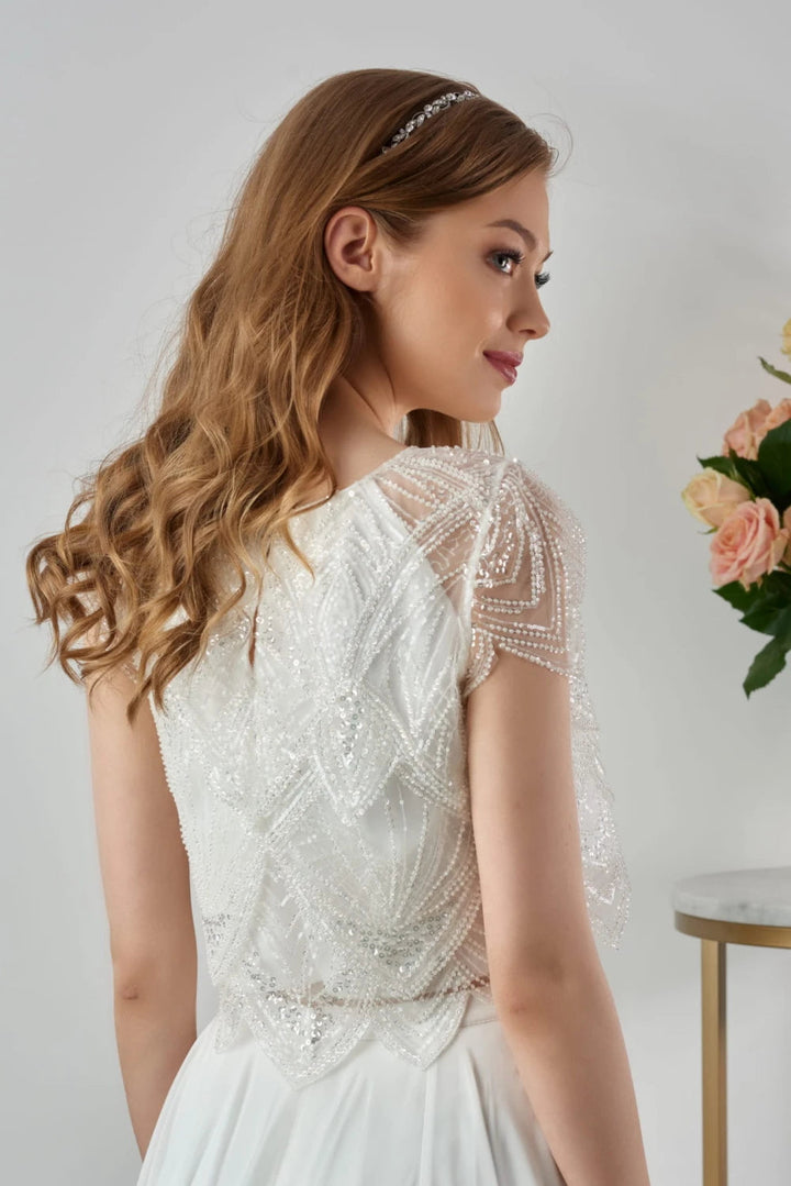 Top de mariée Rafaella BK90 dentelle brillante doublé Novias vue 12