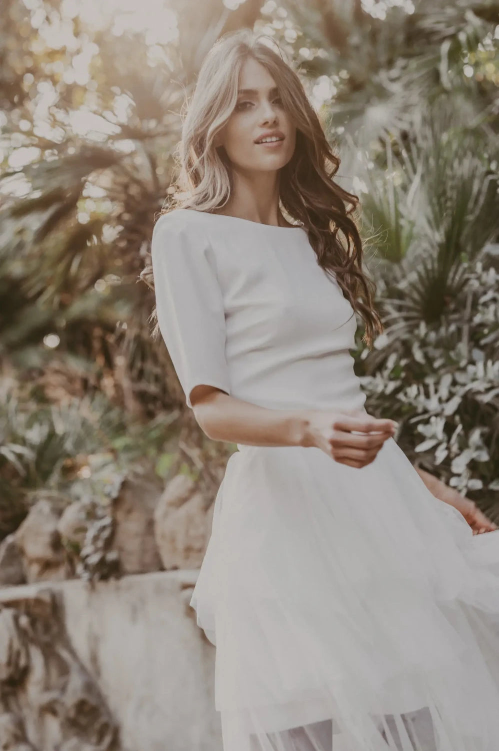 Top de mariée Rosemary B84 crêpe dos échancré Novias vue 5
