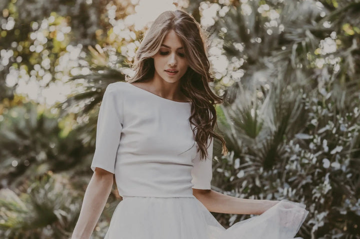 Top de mariée Rosemary B84 crêpe dos échancré Novias vue 6