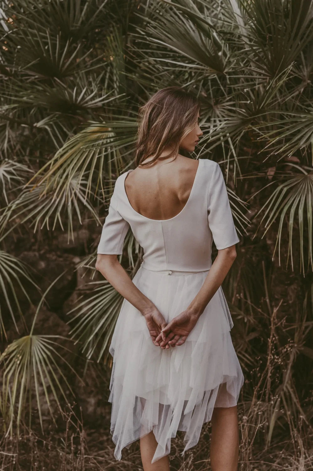 Top de mariée Rosemary B84 crêpe dos échancré Novias vue 9