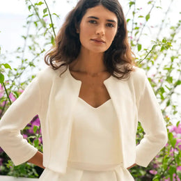 Veste de mariée Monténégro SW18 – tricot fin, ivoire