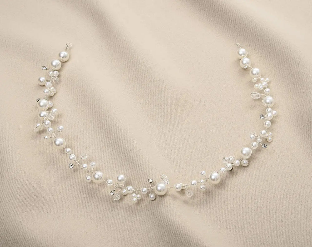 VIGNE CAPILLAIRE MARIAGE PERLES – PLAQUÉ ARGENT HB1218 G.Westerleigh