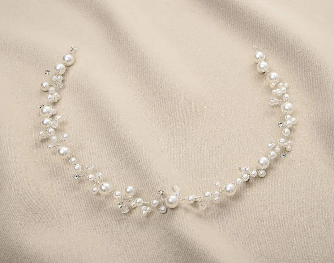 VIGNE CAPILLAIRE MARIAGE PERLES – PLAQUÉ ARGENT HB1218 G.Westerleigh