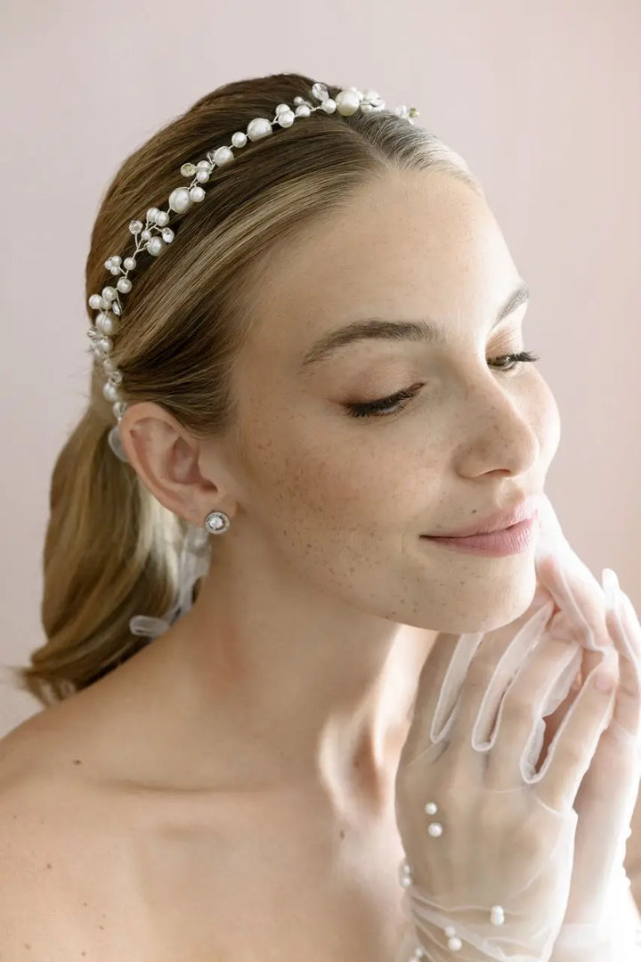 VIGNE CAPILLAIRE MARIAGE PERLES – PLAQUÉ ARGENT HB1218 G.Westerleigh