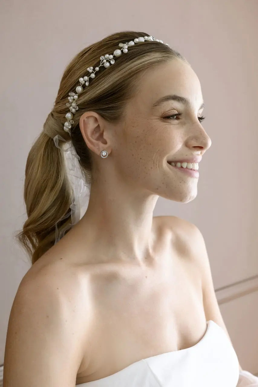 VIGNE CAPILLAIRE MARIAGE PERLES – PLAQUÉ ARGENT HB1218 G.Westerleigh