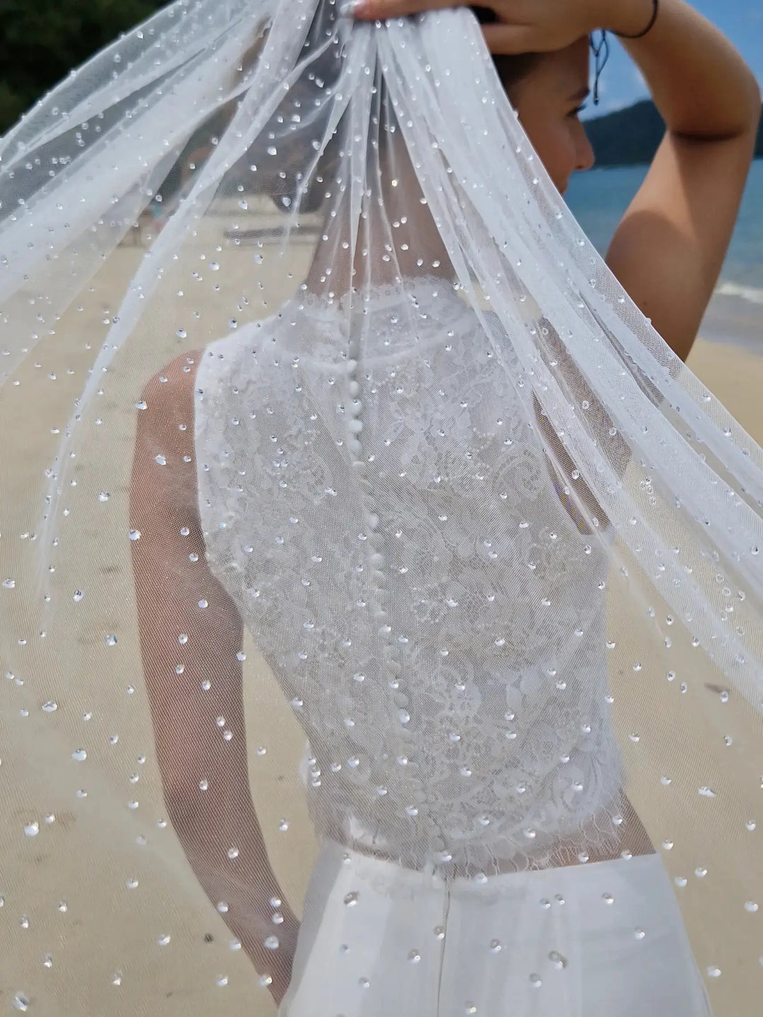 VOILE DE MARIÉE AUX GOUTTES DE PLUIES TRANSLUCIDES - MALIGROSA WD120 Novias