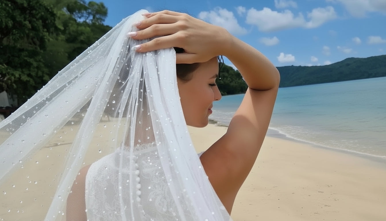 VOILE DE MARIÉE AUX GOUTTES DE PLUIES TRANSLUCIDES - MALIGROSA WD120 Novias
