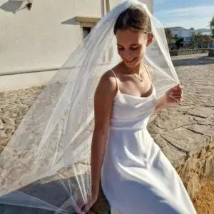 VOILE DE MARIÉE LONG AVEC CRISTAUX PRECIOSA INES WD101 Novias