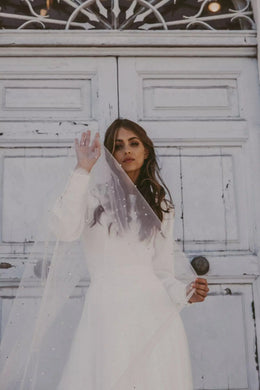 Voile de mariée Rosanna WD74 – perlé, 270 cm