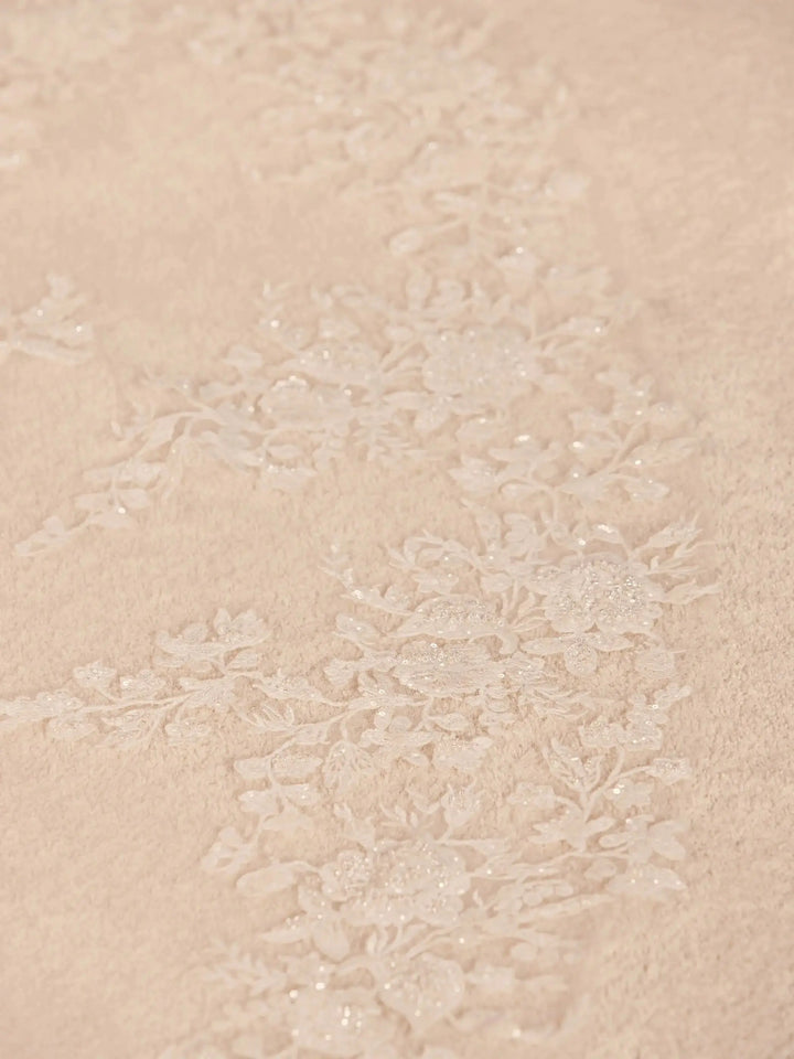 VOILE DE MARIÉE S514 – LONGUEUR CATHÉDRALE 280 CM AVEC BORDURE DENTELLE 3D (Copie) Bianco Evento