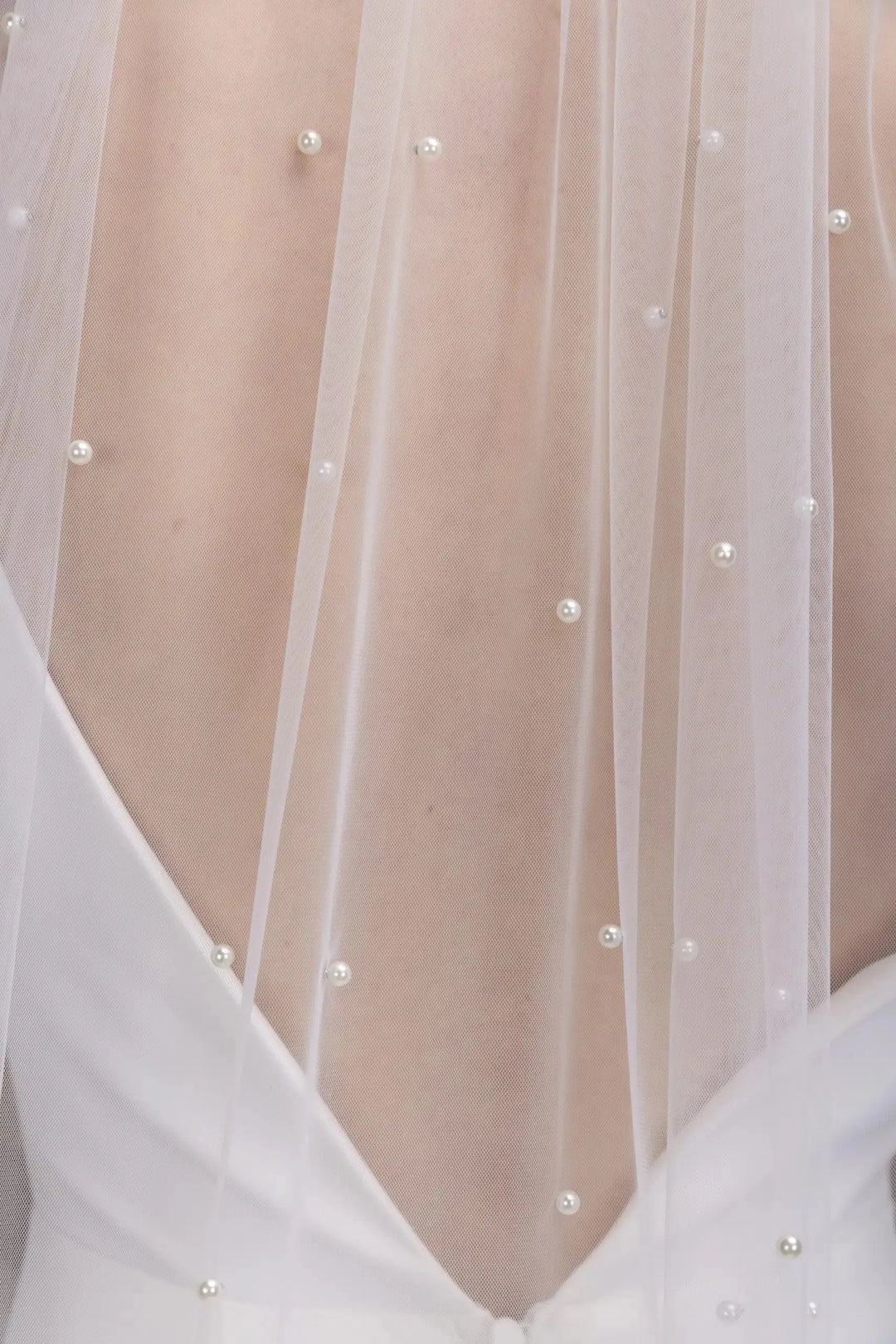 VOILE MARIÉE PBV9011 PERLES IVOIRE – TULLE DOUX ROMANTIQUE THE PERFECT BRIDAL COMPANY