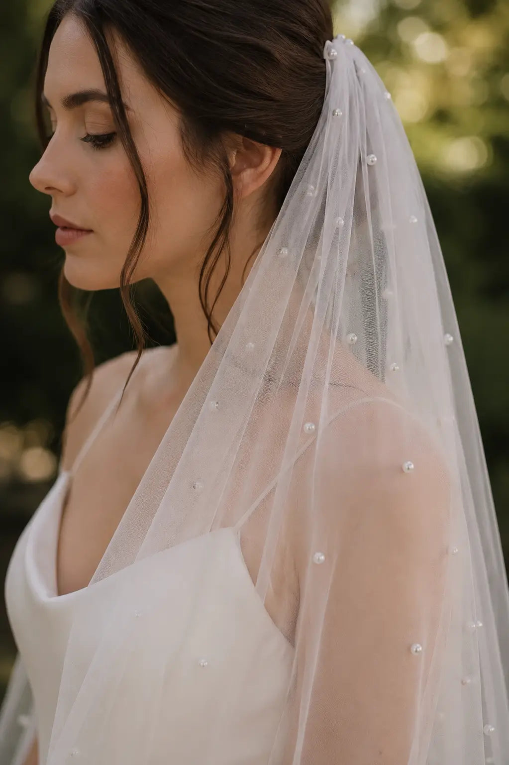 VOILE MARIÉE PBV9011 PERLES IVOIRE – TULLE DOUX ROMANTIQUE THE PERFECT BRIDAL COMPANY