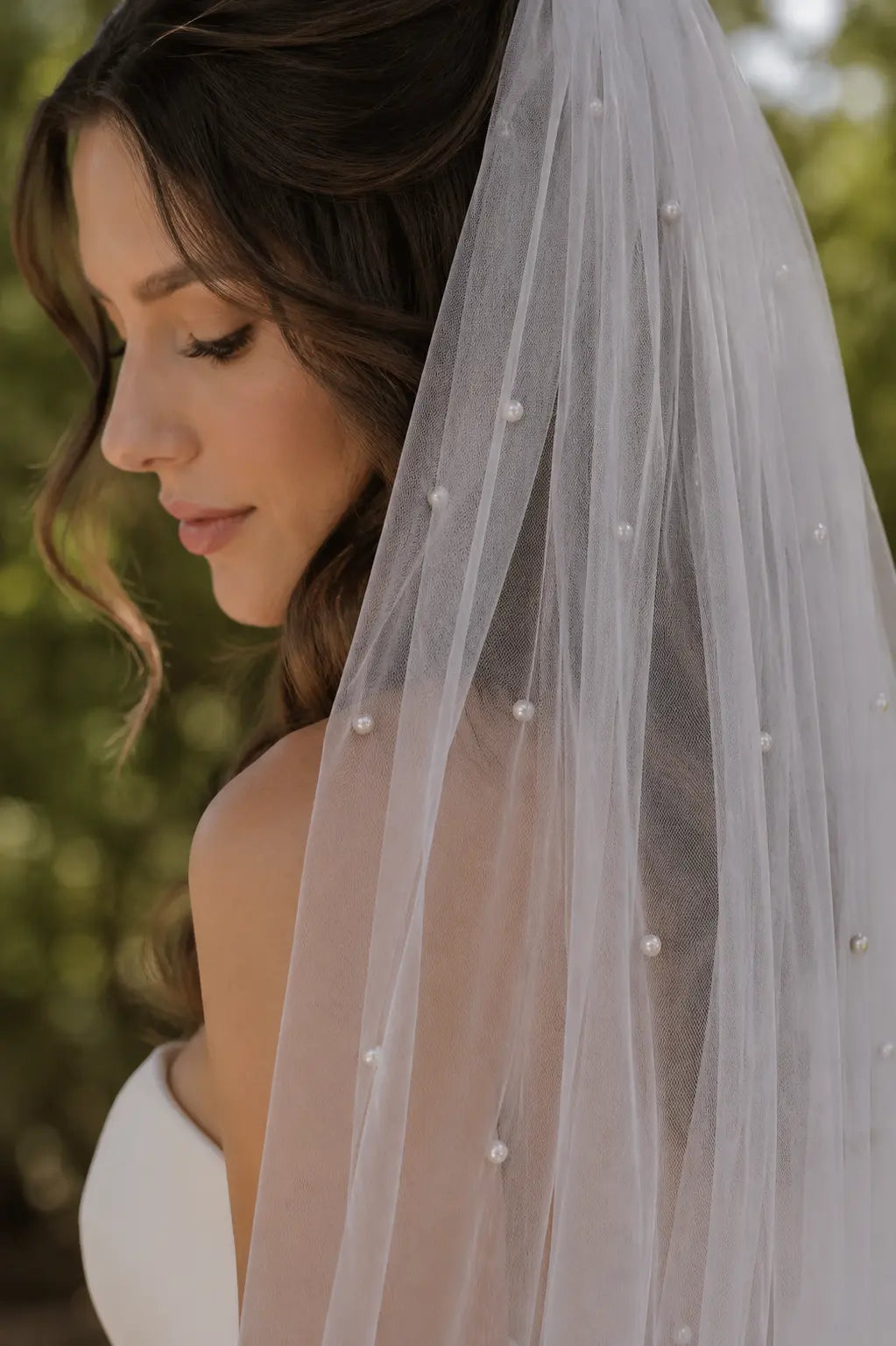 VOILE MARIÉE PBV9011 PERLES IVOIRE – TULLE DOUX ROMANTIQUE THE PERFECT BRIDAL COMPANY