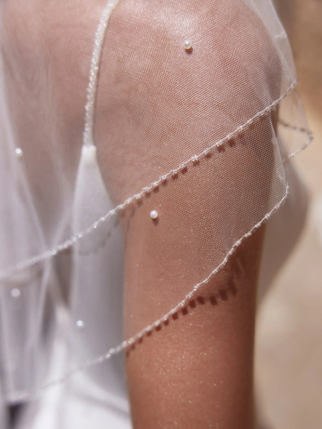 VOILE MARIÉE S524 TULLE SOUPLE & 70 PERLES – RABAT ÉLÉGANT BIANCO EVENTO