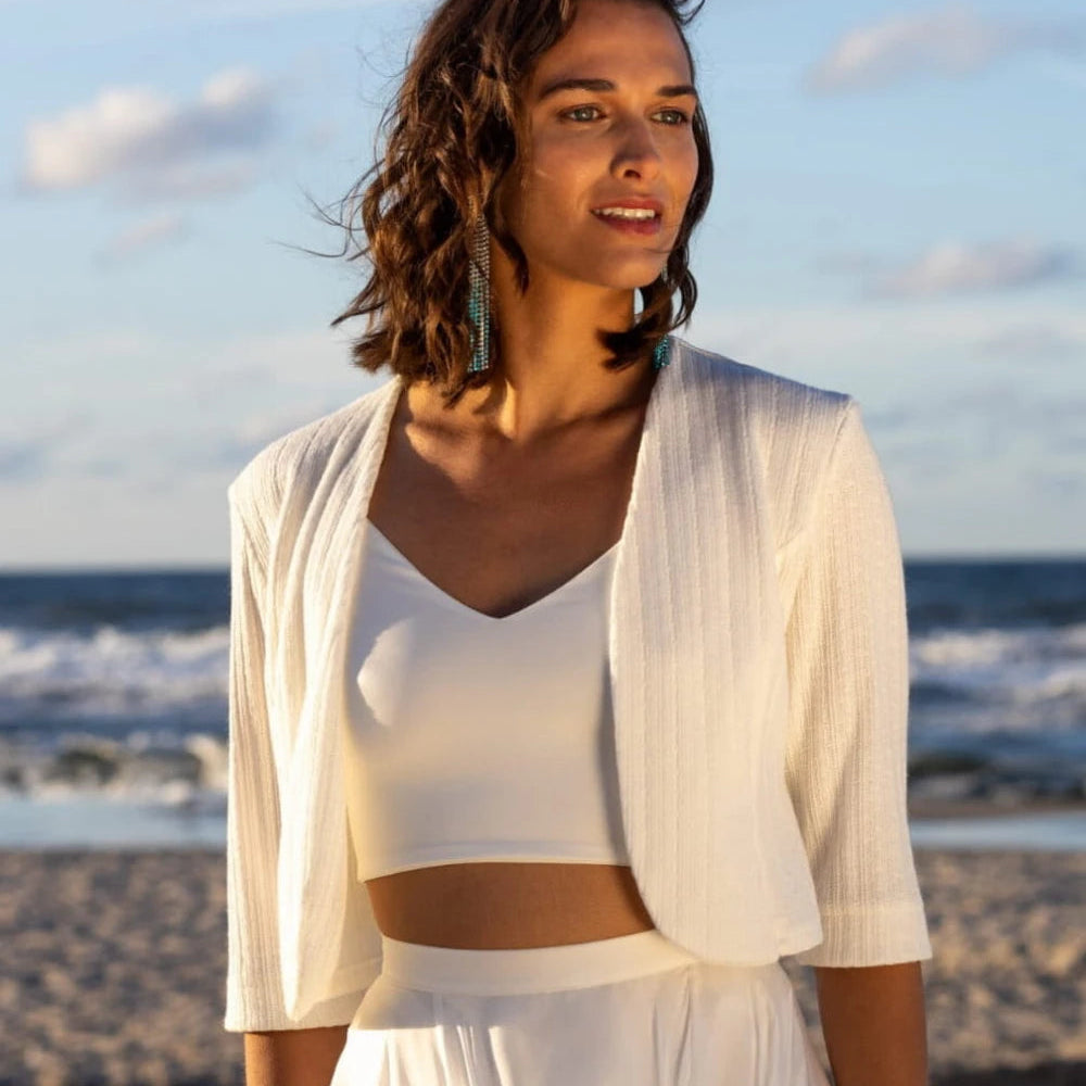 Veste de mariée Erica SW14 maille douce coupe courte Novias