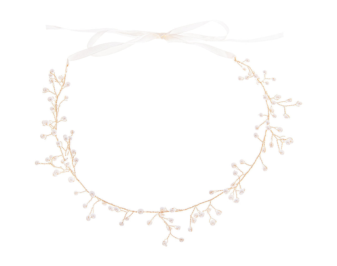 Vigne de mariée HB1006 – perles nacrées, or ou argent G.Westerleigh