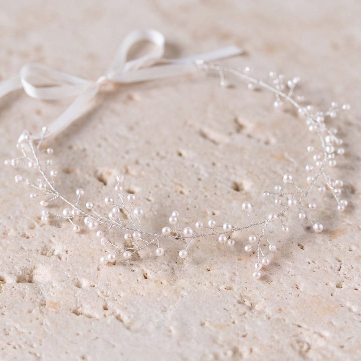 Vigne de mariée HB1006 – perles nacrées, or ou argent G.Westerleigh