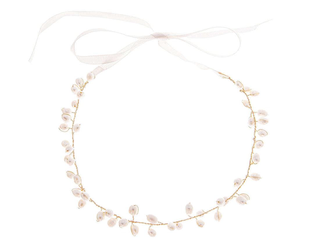 Vigne de mariée HB1098 – perles d'eau douce, or ou argent G.Westerleigh