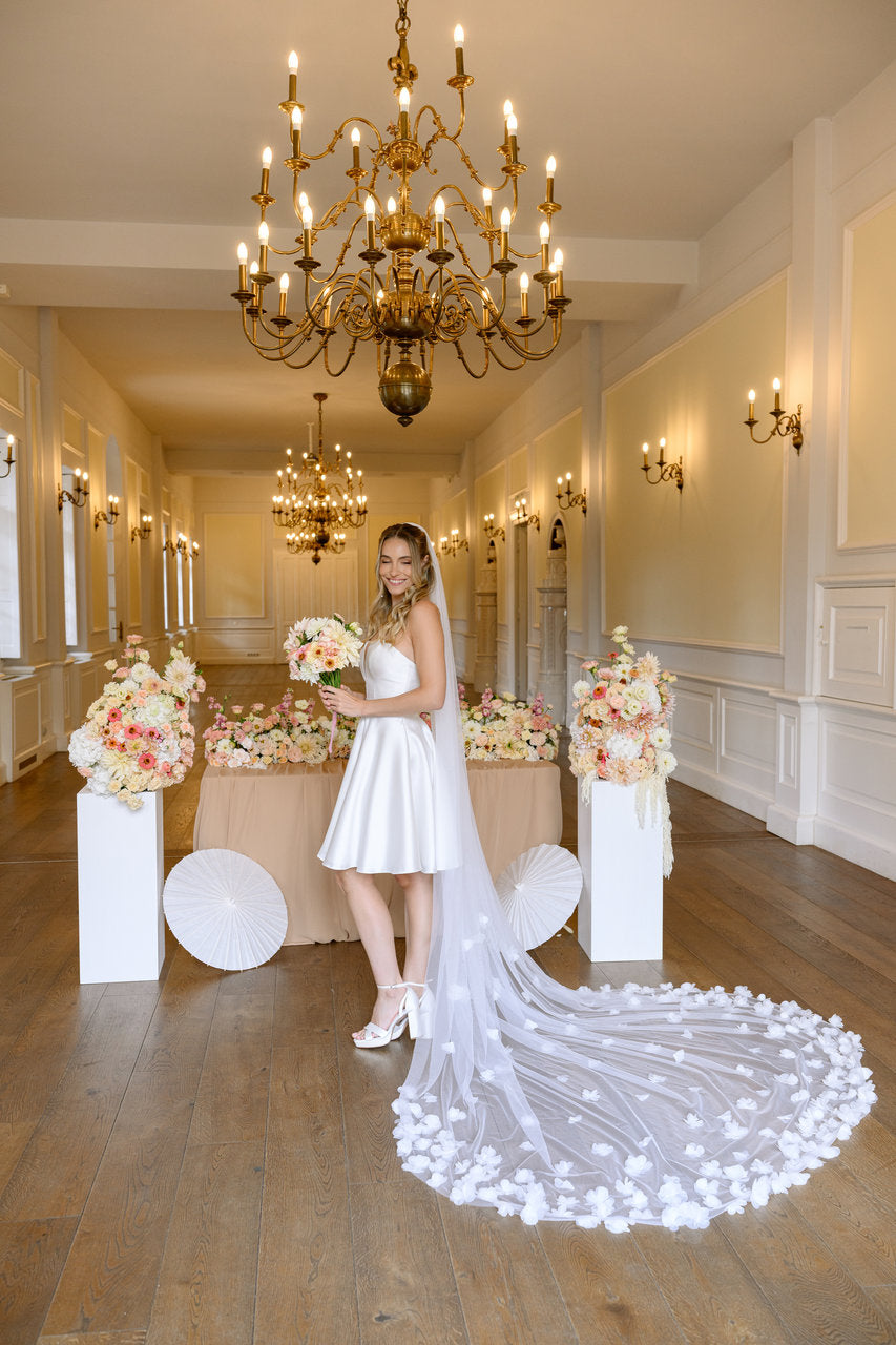 Voile de mariée Aurea 300 cm, fleurs 3D, photo 12