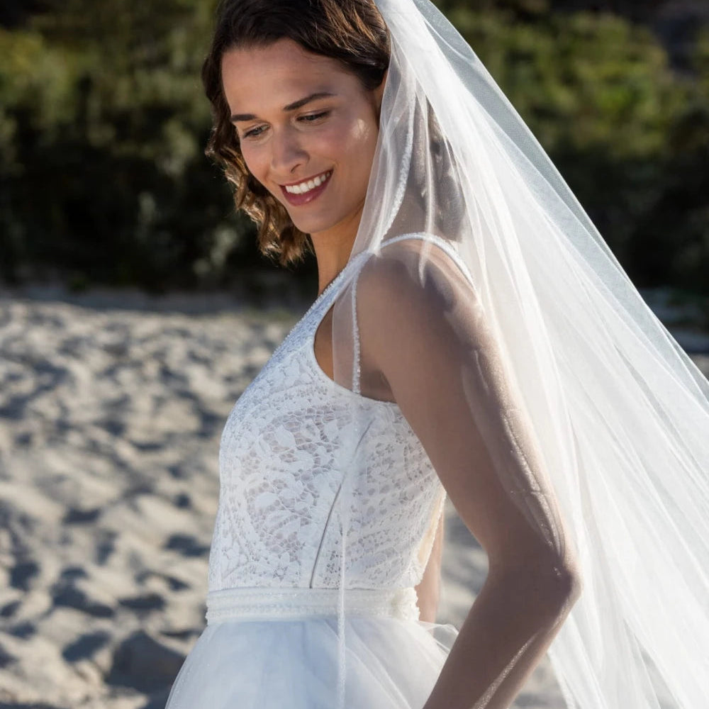 Voile de mariée Esperanza WD86 bordure cristaux 270 cm Novias