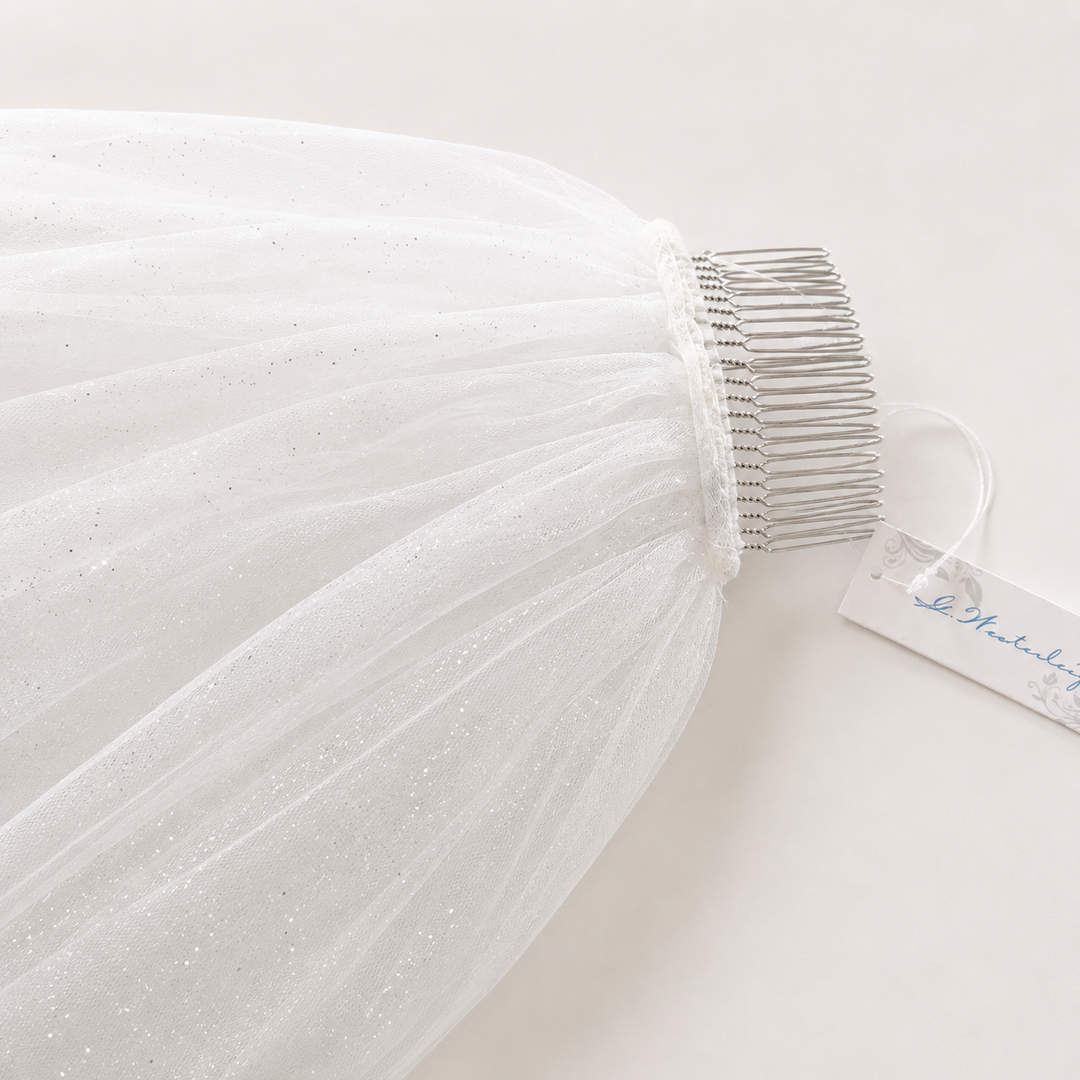 Voile de mariée GW-VL002 – tulle souple pailleté, 280 cm G.Westerleigh