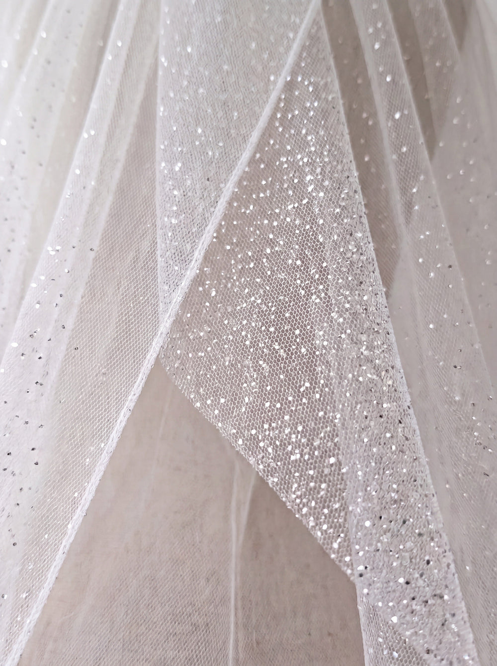 Voile de mariée GW-VL003 – tulle pailleté, 80 cm G.Westerleigh