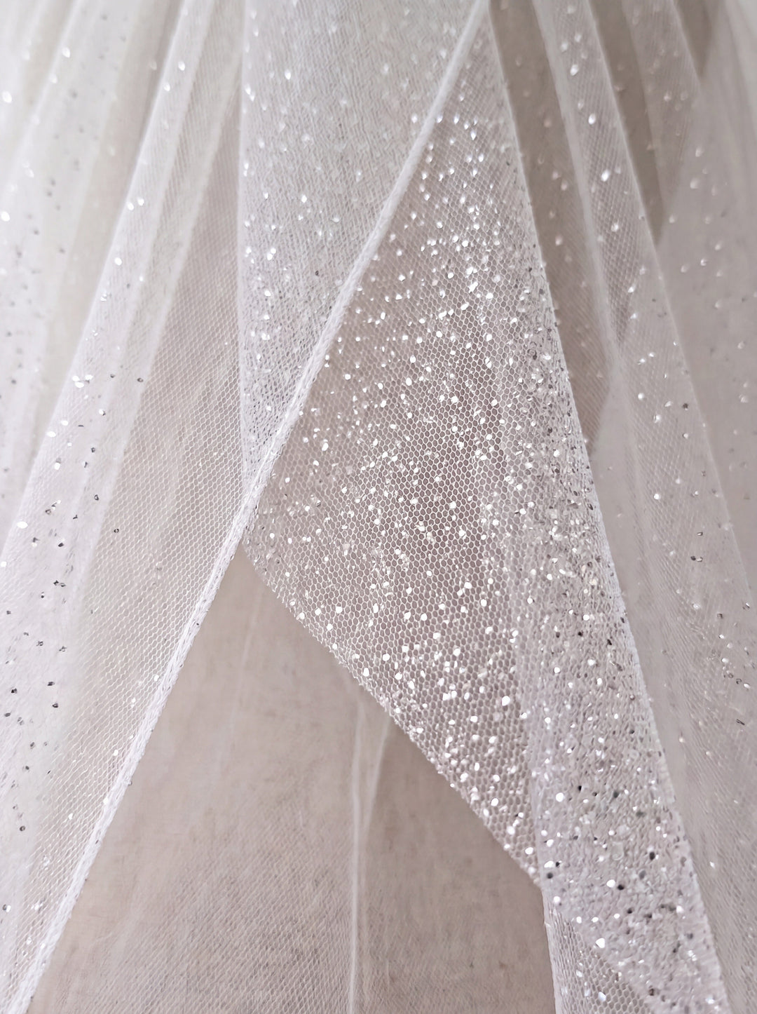 Voile de mariée GW-VL003 – tulle pailleté, 80 cm G.Westerleigh