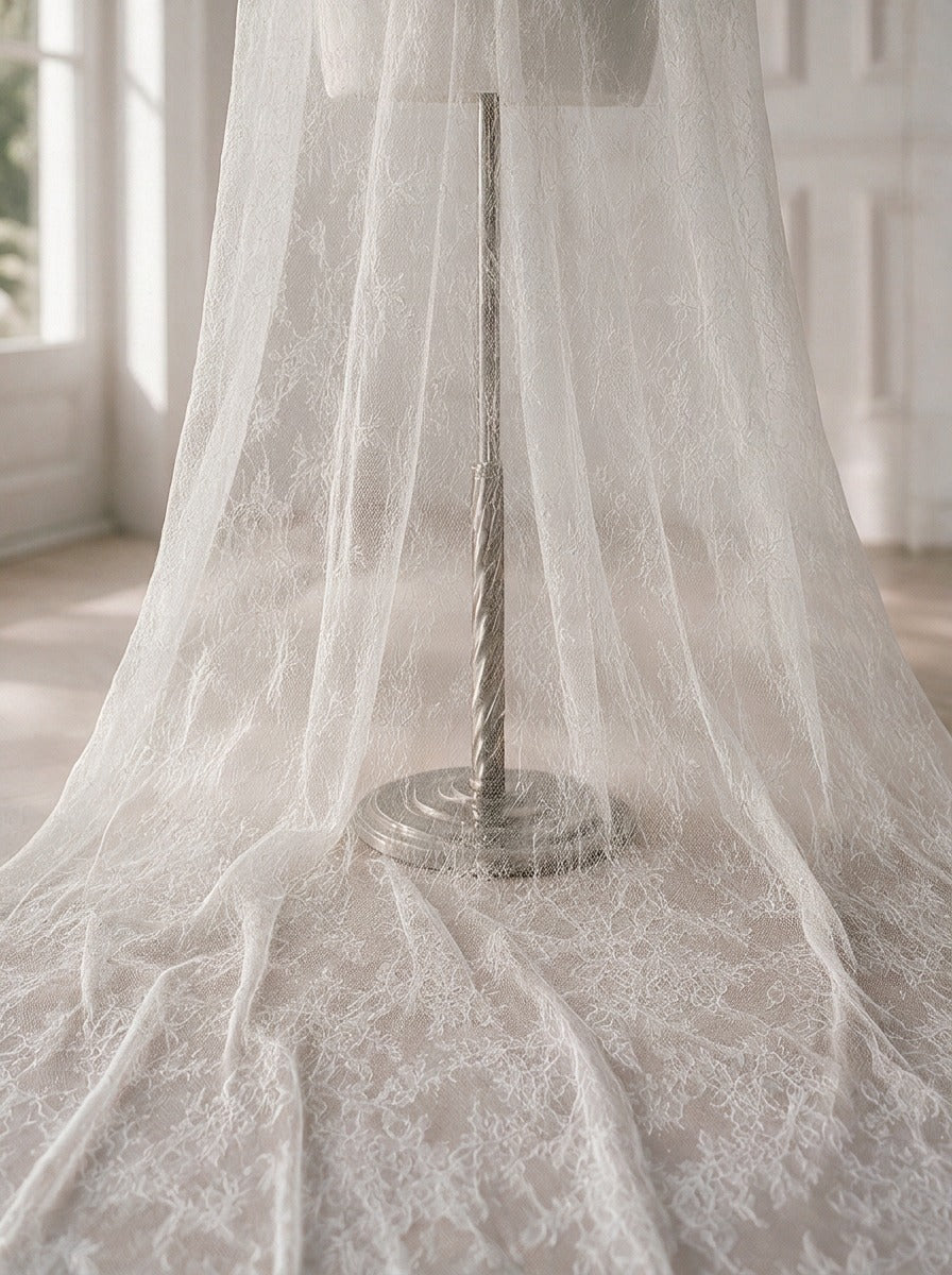 Voile de mariée GW-VL006 – dentelle et sequins, 300 cm G.Westerleigh