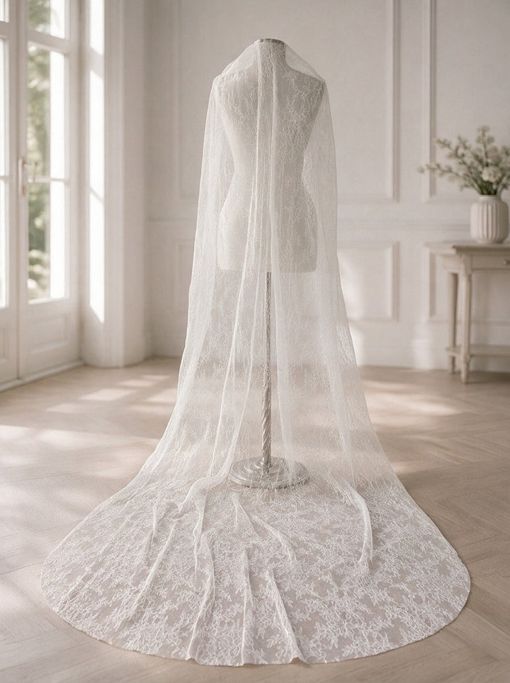 Voile de mariée GW-VL006 – dentelle et sequins, 300 cm G.Westerleigh