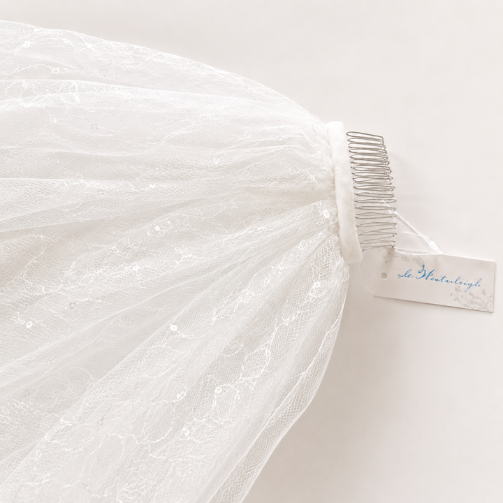 Voile de mariée GW-VL006 –  entièrement en dentelle et sequins, 300 cm G.Westerleigh
