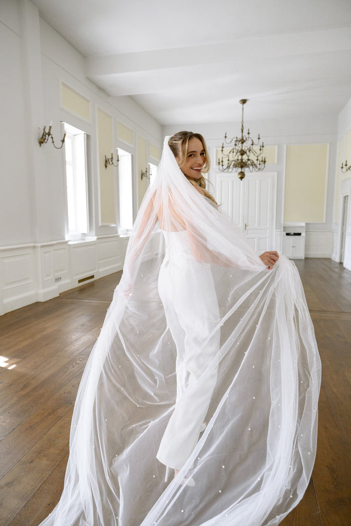 Voile de mariée Isola 300 cm, voile tenu à deux mains