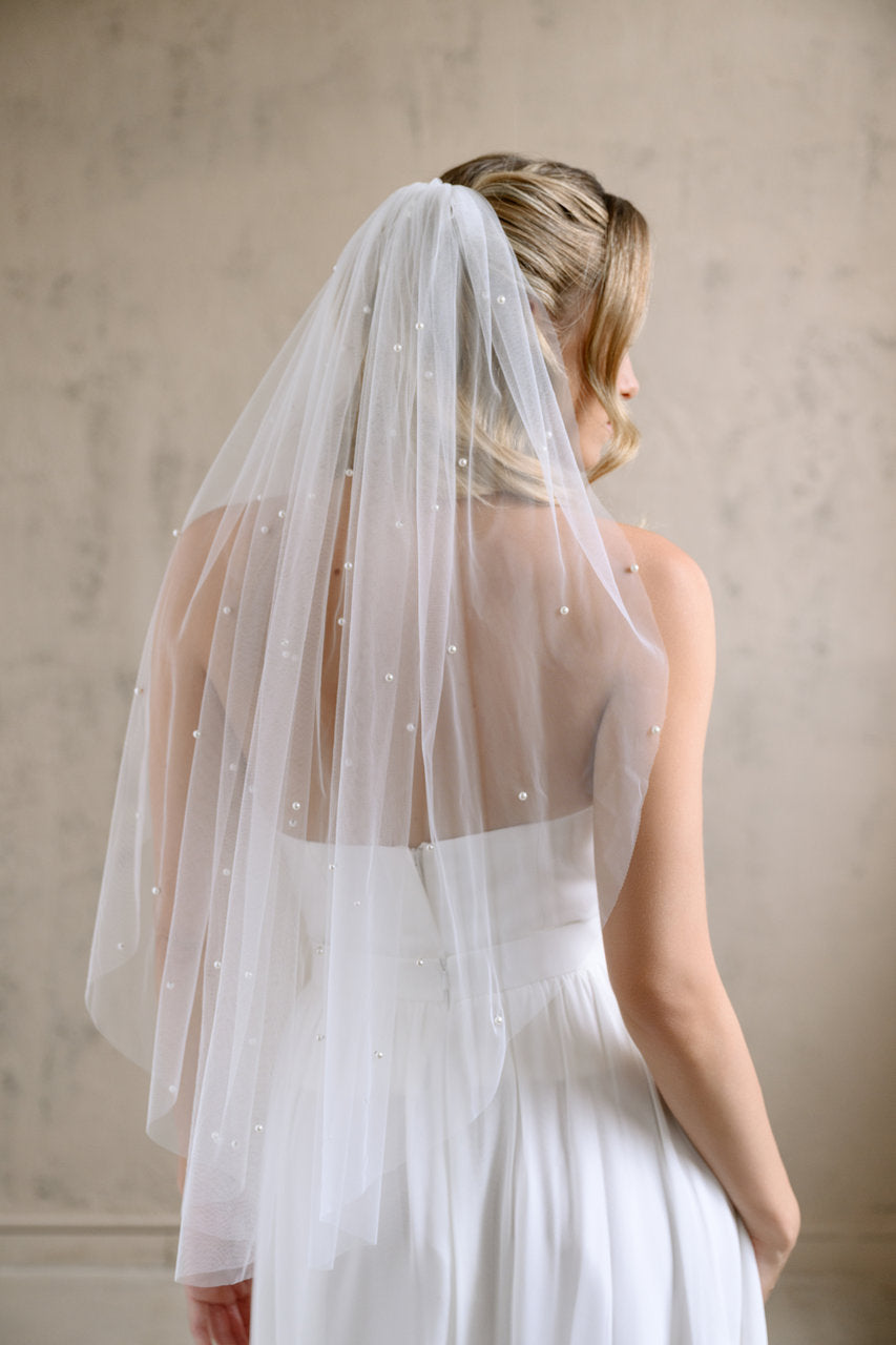 Voile de mariée Ivelia 80 cm, vue de dos