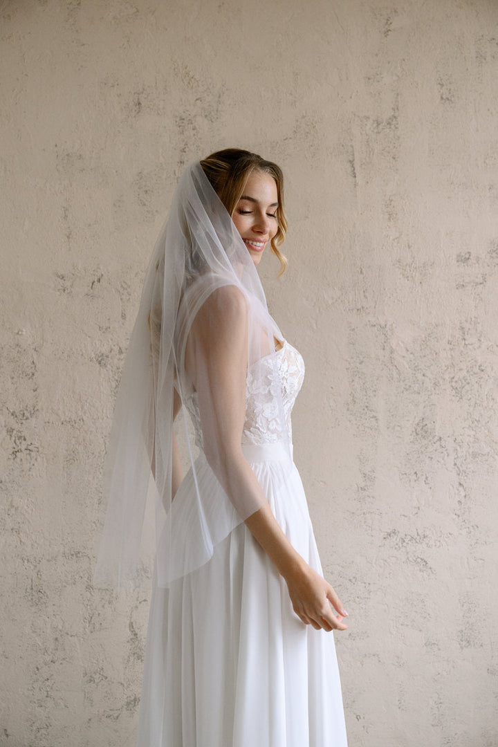 Voile de mariée Lira 92 cm, tulle uni, photo 4