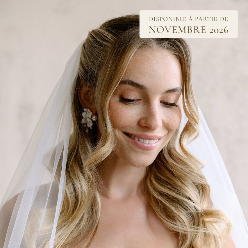Voile de mariée Lira uni, disponible à partir de novembre 2026