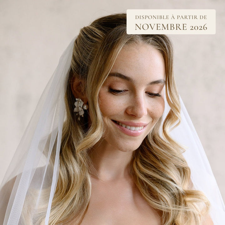 Voile de mariée Lira uni, disponible à partir de novembre 2026