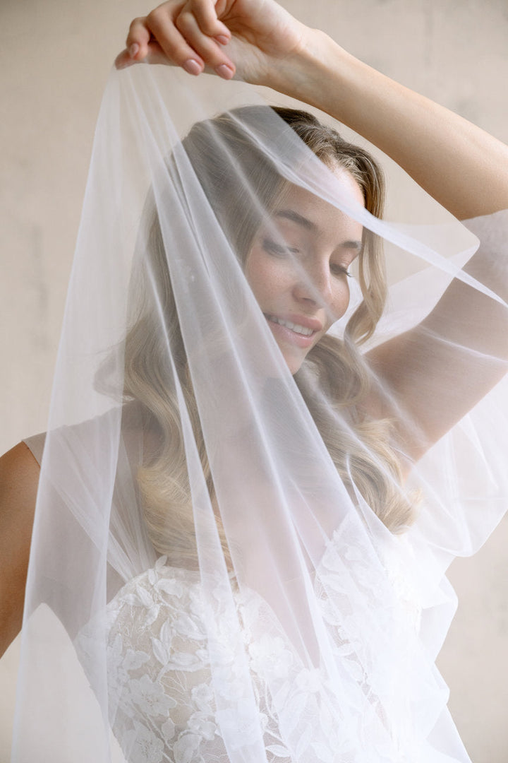 Voile de mariée Lorin 200 cm, tulle uni, photo 4