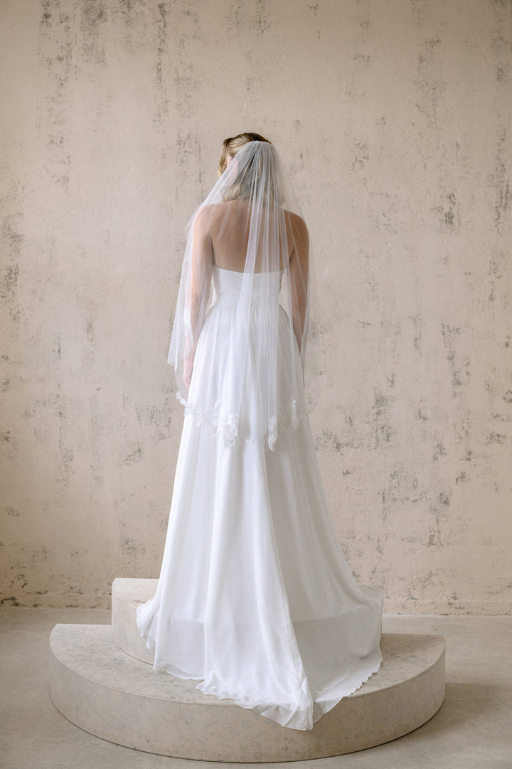 Voile de mariée Meloria 106 cm, vue de dos